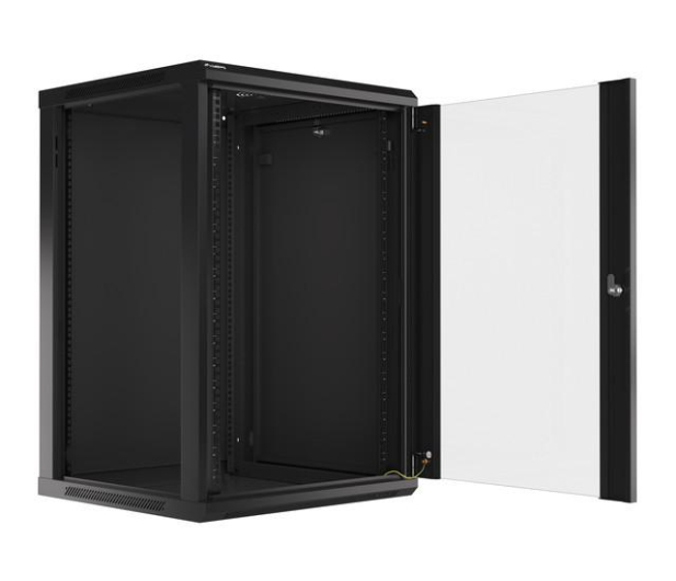 Lanberg Wisząca 19" 18U 600x600mm jednosekcyjna (czarna) - 455307 - zdjęcie 5